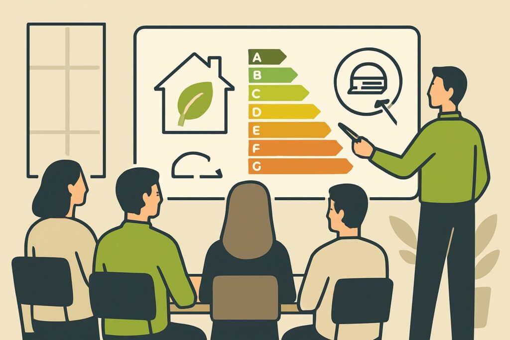 EnergieberaterVerzeichnis.de - Schulung für Energieberater in einem Klassenzimmer