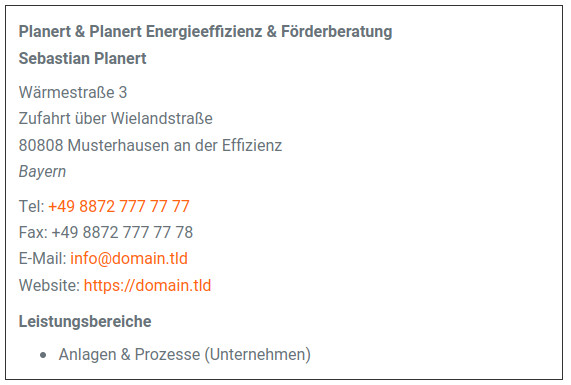 EnergieberaterVerzeichnis.de - Standard-Paket